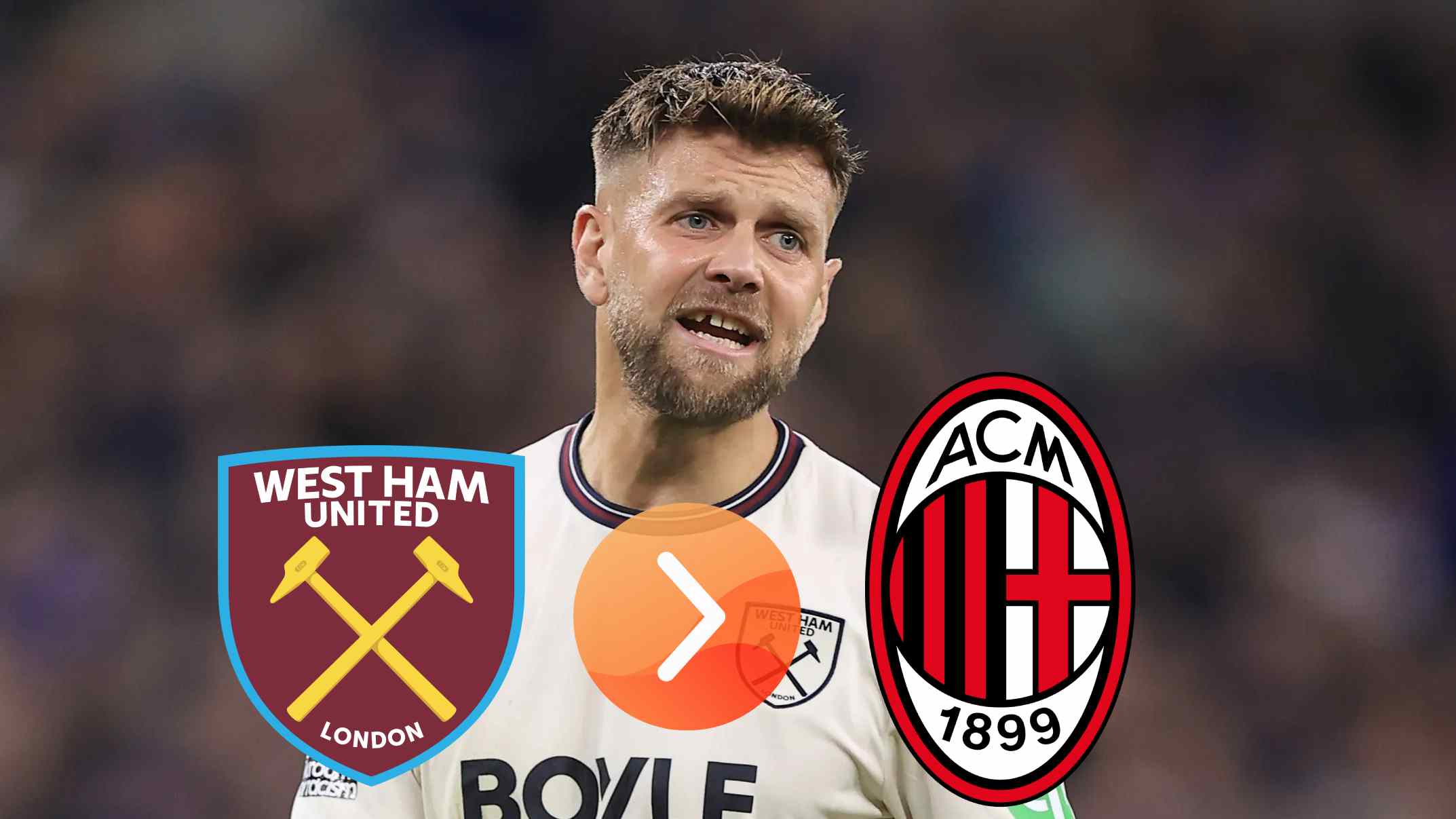Niklas Fyullkrug transfer iz Vest Hema v Milan futbol zima 25 26
