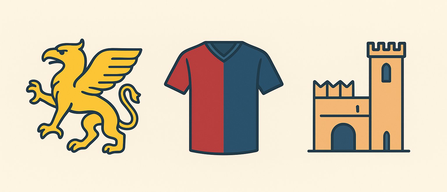 Prozvishha futbolnogo kluba Dzhenoa grifony krasno sinie genueztsy Staryj telepen ili Starye shutniki