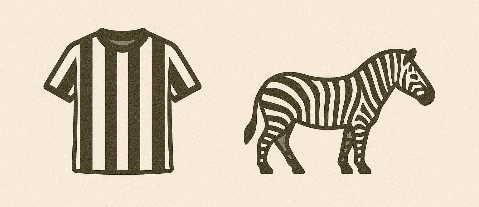 Prozvishha futbolnogo kluba YUventus Bianconeri chyorno belye Zebry ital. Zebre staraya sinora