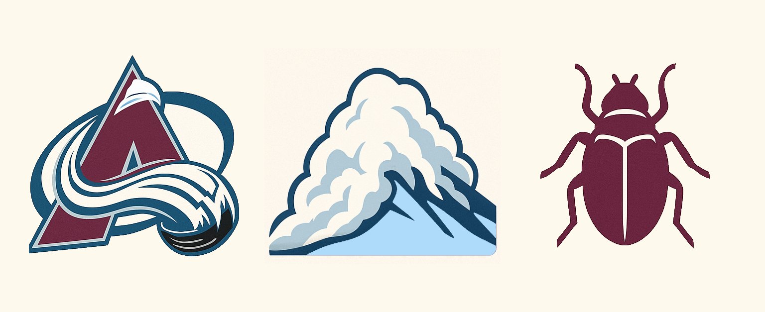 Prozvishha hokkejnogo kluba Kolorado Evelansh Evs Avs Lavina i ZHuki