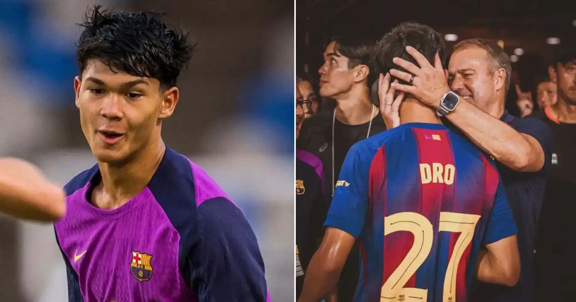 Dro Fernandez and Hans Dieter Flick FC Barcelona