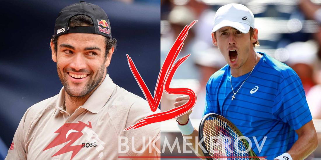 Matteo Berrettini Aleks de Minaur prognoz i stavki na tennis 19 yanvarya 2026 goda ATP Australian Open 2026 Melburn Avstraliya