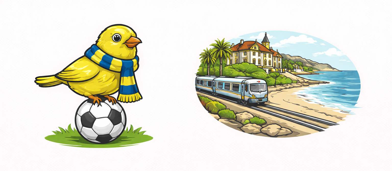 prozvishha futbolnogo kluba Eshtoril Canarinhos Kanarejki Equipa da Linha Komanda Linii Linha de Cascais