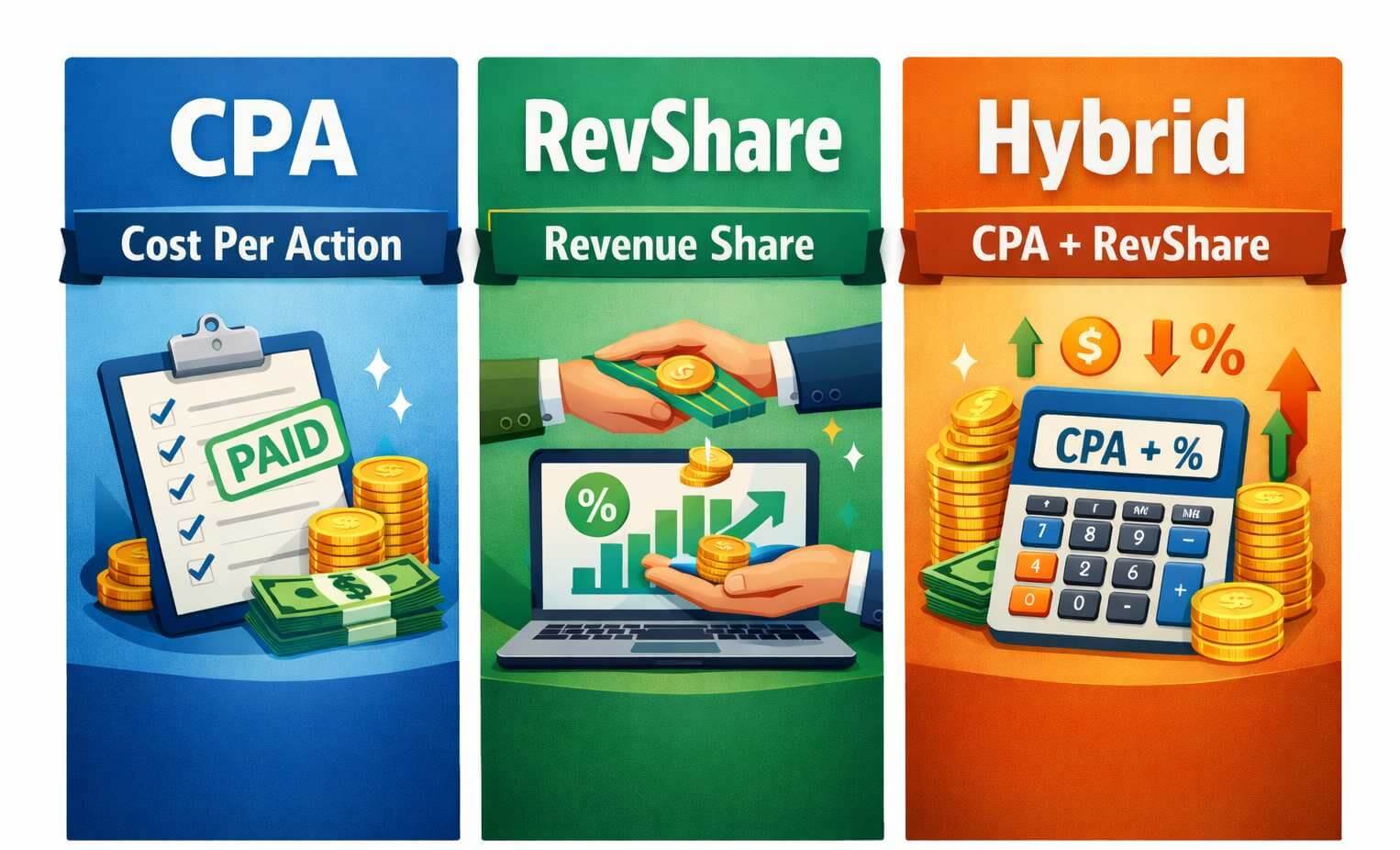 CPA Revshare Hybrid modeli referalnyh programm sistem