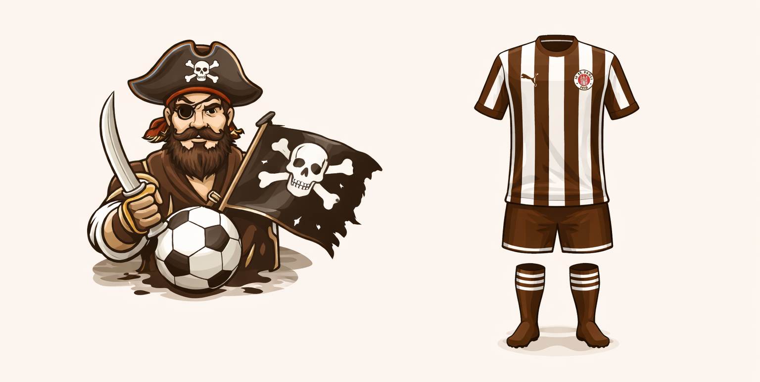 prozvishha nemetskogo futbolnogo kluba Sankt pauli Piraty Die Freibeuter Freibeuter der Liga Kiez Kicker Kits kikery Futbolisty s rajona